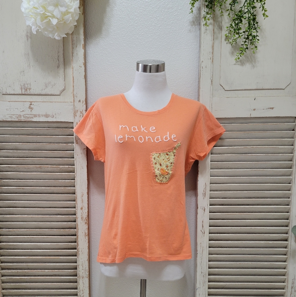 amy tangerine make lemonade vintage tee women's size large